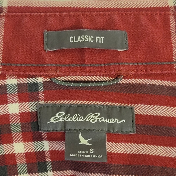 Eddie Bauer tailored 100% cotton cloth plaid fancy snap shirt size small - Picture 9 of 10